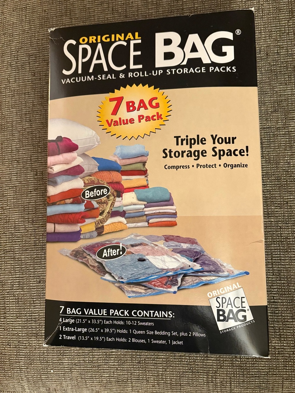 The Original Space Bag Vacuum Seal & Roll Up Compressible Storage Bags (7)